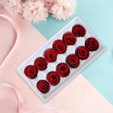 Maxbell 12Pcs Dried Rose Flower Head Crafts Centerpieces for Garland Decoration