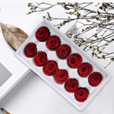 Maxbell 12Pcs Dried Rose Flower Head Crafts Centerpieces for Garland Decoration