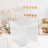 Maxbell Clear Cube Favour Box Chocolate Cup Cake for Baby Shower Mini Desserts