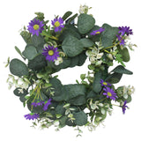 Maxbell 12" Eucalyptus Wreath Garland Greenery for Front Door Holiday Decoration purple