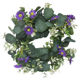 Maxbell 12" Eucalyptus Wreath Garland Greenery for Front Door Holiday Decoration purple