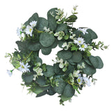 Maxbell 12" Eucalyptus Wreath Garland Greenery for Front Door Holiday Decoration white