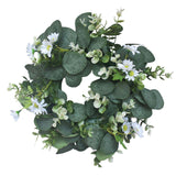 Maxbell 12" Eucalyptus Wreath Garland Greenery for Front Door Holiday Decoration white