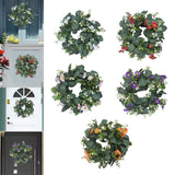 Maxbell 12" Eucalyptus Wreath Garland Greenery for Front Door Holiday Decoration white