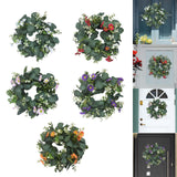 Maxbell 12" Eucalyptus Wreath Garland Greenery for Front Door Holiday Decoration white
