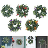 Maxbell 12" Eucalyptus Wreath Garland Greenery for Front Door Holiday Decoration white