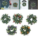 Maxbell 12" Eucalyptus Wreath Garland Greenery for Front Door Holiday Decoration white