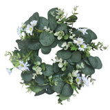 Maxbell 12" Eucalyptus Wreath Garland Greenery for Front Door Holiday Decoration white