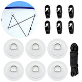 Maxbell Bungee Deck Kit D Rings Pad Patch for Kayak Canoe Inflatable Boat Fishing White