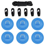 Maxbell Bungee Deck Kit D Rings Pad Patch for Kayak Canoe Inflatable Boat Fishing Blue