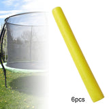 Maxbell 6Pcs Trampoline Enclosure Pole Foam Sleeves Protector for Tubing Pipe Yellow