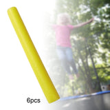 Maxbell 6Pcs Trampoline Enclosure Pole Foam Sleeves Protector for Tubing Pipe Yellow