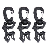 Maxbell 3Pcs Hose Holder with Clip Scuba Diving Double Gauges Hook Silicone Keeper