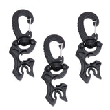 Maxbell 3Pcs Hose Holder with Clip Scuba Diving Double Gauges Hook Silicone Keeper