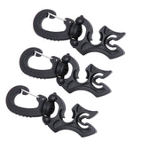 Maxbell 3Pcs Hose Holder with Clip Scuba Diving Double Gauges Hook Silicone Keeper