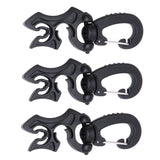 Maxbell 3Pcs Hose Holder with Clip Scuba Diving Double Gauges Hook Silicone Keeper