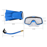 Maxbell Child Kids Snorkeling Set Goggles Snorkel Flippers Gear Swimming Orange