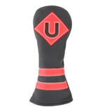 Maxbell 4x Golf Wood Head Cover Golf Club Headcover PU Protect Black Red Number