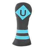 Maxbell Golf Wood Club Head Cover Driver Headcover Fairway Hybrid black blue U