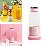 Maxbell Mini Juice Cup Multifunctional Smoothies USB Electric for Gym Kitchen Home Pink