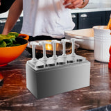 Maxbell Sauce Dispenser 1L Condiment Dispensing Tool Quantitative Press Head 5 Pump