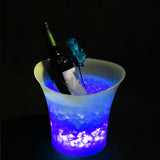 Maxbell Luminous Wine Drinks Cooler Bucket 5L for Home Wedding Party Blue Light