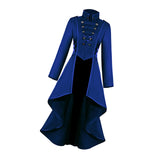 Maxbell Women Medieval Tailcoat Punk Trench Jacket Halloween Wedding Costume Outwear XL