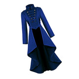 Maxbell Women Medieval Tailcoat Punk Trench Jacket Halloween Wedding Costume Outwear XL