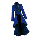 Maxbell Women Medieval Tailcoat Punk Trench Jacket Halloween Wedding Costume Outwear XL