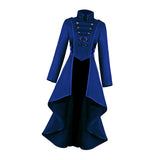 Maxbell Women Medieval Tailcoat Punk Trench Jacket Halloween Wedding Costume Outwear XL