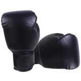 Maxbell Kick Boxing Gloves PU Leather Boxing Training Gloves Punching Bag Mitts Black Kid