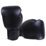 Maxbell Kick Boxing Gloves PU Leather Boxing Training Gloves Punching Bag Mitts Black Kid