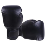 Maxbell Kick Boxing Gloves PU Leather Boxing Training Gloves Punching Bag Mitts Black Kid