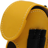 Maxbell PU Leather Golf Ball Carry Bag Waist Pouch with Hook Golf Accessory yellow