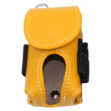 Maxbell PU Leather Golf Ball Carry Bag Waist Pouch with Hook Golf Accessory yellow