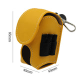 Maxbell PU Leather Golf Ball Carry Bag Waist Pouch with Hook Golf Accessory yellow