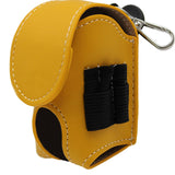 Maxbell PU Leather Golf Ball Carry Bag Waist Pouch with Hook Golf Accessory yellow