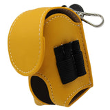 Maxbell PU Leather Golf Ball Carry Bag Waist Pouch with Hook Golf Accessory yellow