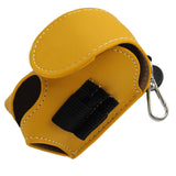 Maxbell PU Leather Golf Ball Carry Bag Waist Pouch with Hook Golf Accessory yellow