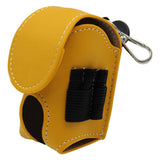 Maxbell PU Leather Golf Ball Carry Bag Waist Pouch with Hook Golf Accessory yellow