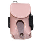 Maxbell PU Leather Golf Ball Carry Bag Waist Pouch with Hook Golf Accessory pink