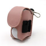 Maxbell PU Leather Golf Ball Carry Bag Waist Pouch with Hook Golf Accessory pink