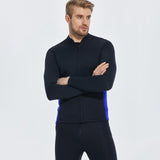 Maxbell Men Wetsuit Top Long Sleeve Jacket for Snorkeling Water Sports Scuba Diving Blue Black XXXL