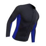 Maxbell Men Wetsuit Top Long Sleeve Jacket for Snorkeling Water Sports Scuba Diving Blue Black XXXL