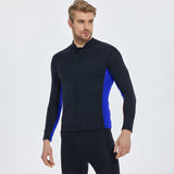 Maxbell Men Wetsuit Top Long Sleeve Jacket for Snorkeling Water Sports Scuba Diving Blue Black XXXL