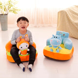 Maxbell Cute Cartoon Baby Sofa Cover Animal Toy Learn to Sit Gift for Infants Rabbit