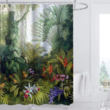 Maxbell Waterproof Shower Curtains 70.87x70.87inch for Doormat Bathroom Plants