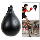 Maxbell PU Leather Boxing Ball Punch Bag Pear Shape Sparring Hanging black