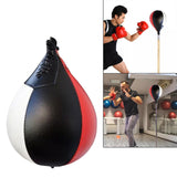 Maxbell PU Leather Boxing Ball Punch Bag Pear Shape Sparring Hanging black red white