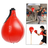 Maxbell PU Leather Boxing Ball Punch Bag Pear Shape Sparring Hanging red